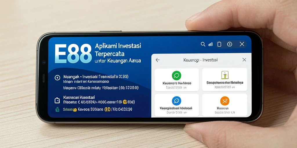 Tampilan antarmuka E88 yang modern dan interaktif untuk Investasi.