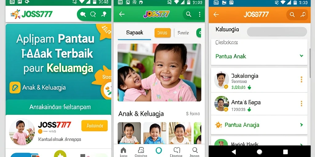 Antarmuka <strong>JOSS777</strong> yang intuitif untuk pemantauan anak.