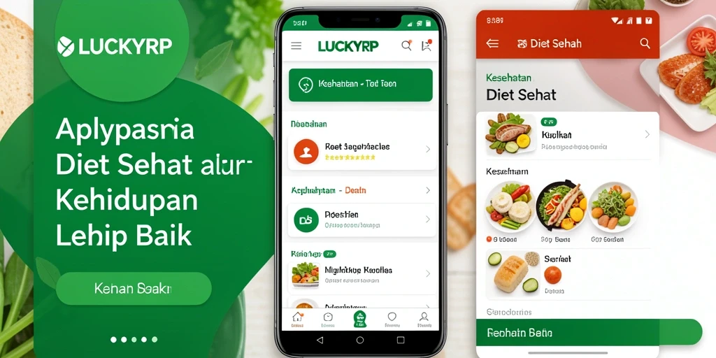 Tampilan antarmuka LUCKYRP yang memudahkan pengguna dalam diet sehat.