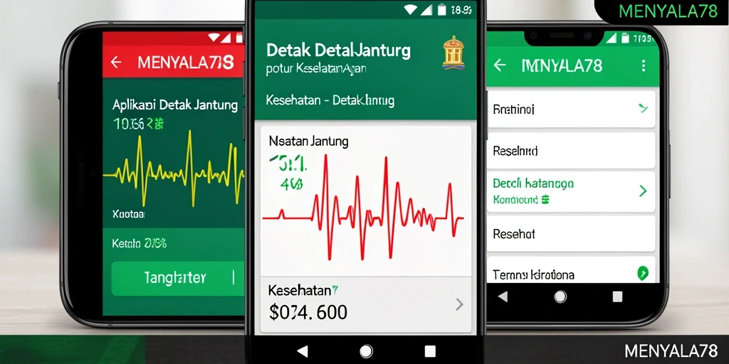 Tampilan antarmuka pengguna aplikasi Detak Jantung MENYALA78.
