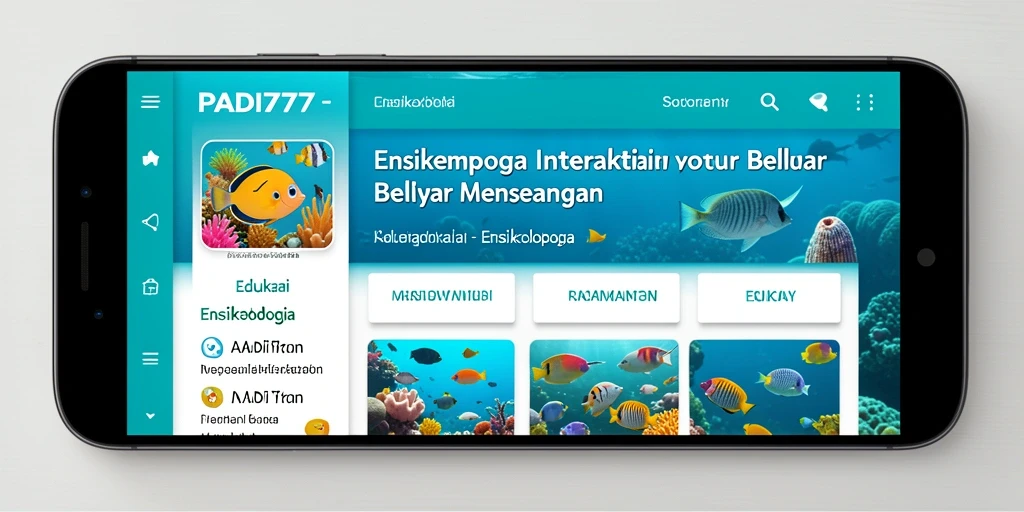 Antarmuka utama PADI777 yang user-friendly dan informatif.